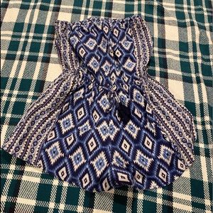 Blue, White Romper